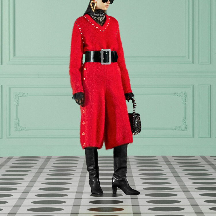 Свитер женский Gucci, премиальный дизайн, красный — фото 2