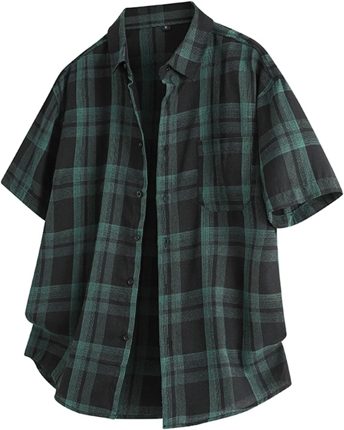 

Мужская классическая рубашка в клетку с коротким рукавом