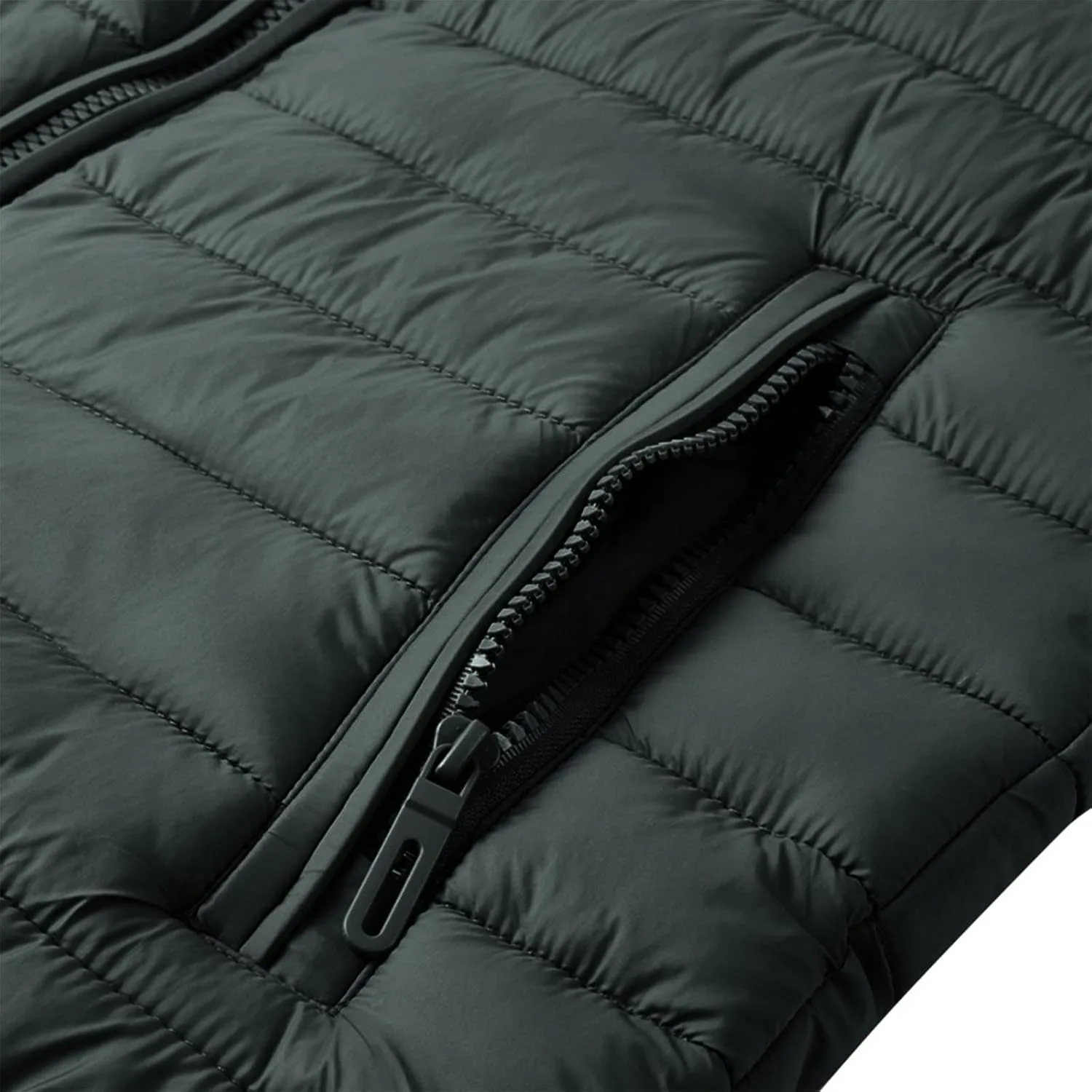 Пуховик-жилет мужской зимний Soft Shell стеганый безрукавка Water-Resistant утепленный на молнии куртка Casual Plus Size Gilet Generic, зеленый — фото 4