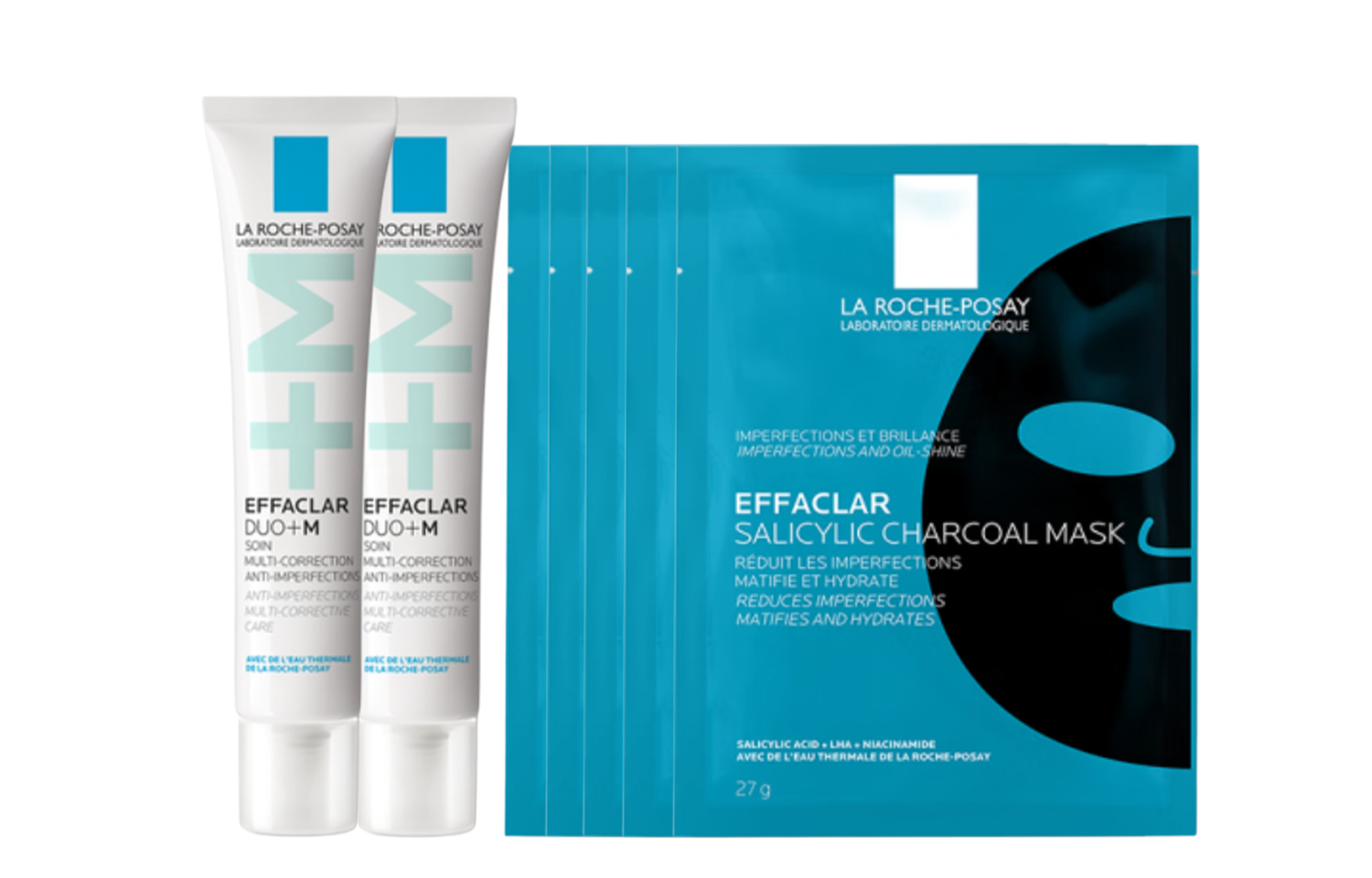 La Roche-Posay Lifuquan салициловая черная маска для увлажнения и гидратации набор для ухода за кожей успокаивающее увлажнение — фото 4