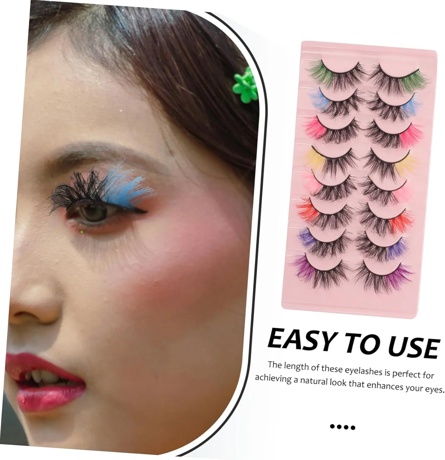 Цветные ресницы Curl Lash Extensions OHPHCALL 40 пар 5 цветов — фото 3