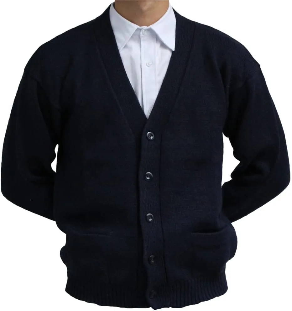 

Кардиган из альпаки с V-образным вырезом, пуговицами и карманами, navy blue CELITAS DESIGN