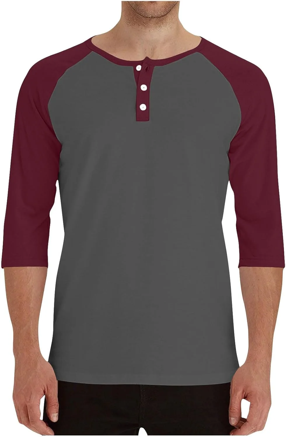 

Мужская бейсбольная футболка с регланным рукавом 3/4