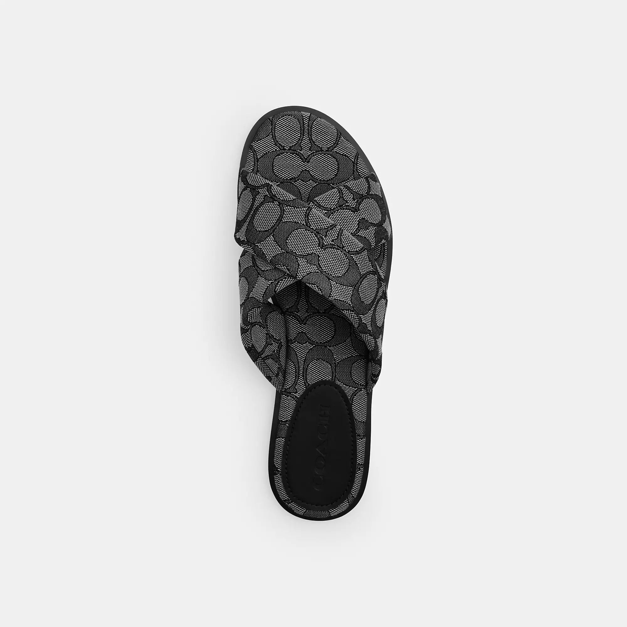 Coach Outlet Link Criss Cross Slide In Signature Jacquard, Oak — фото 4