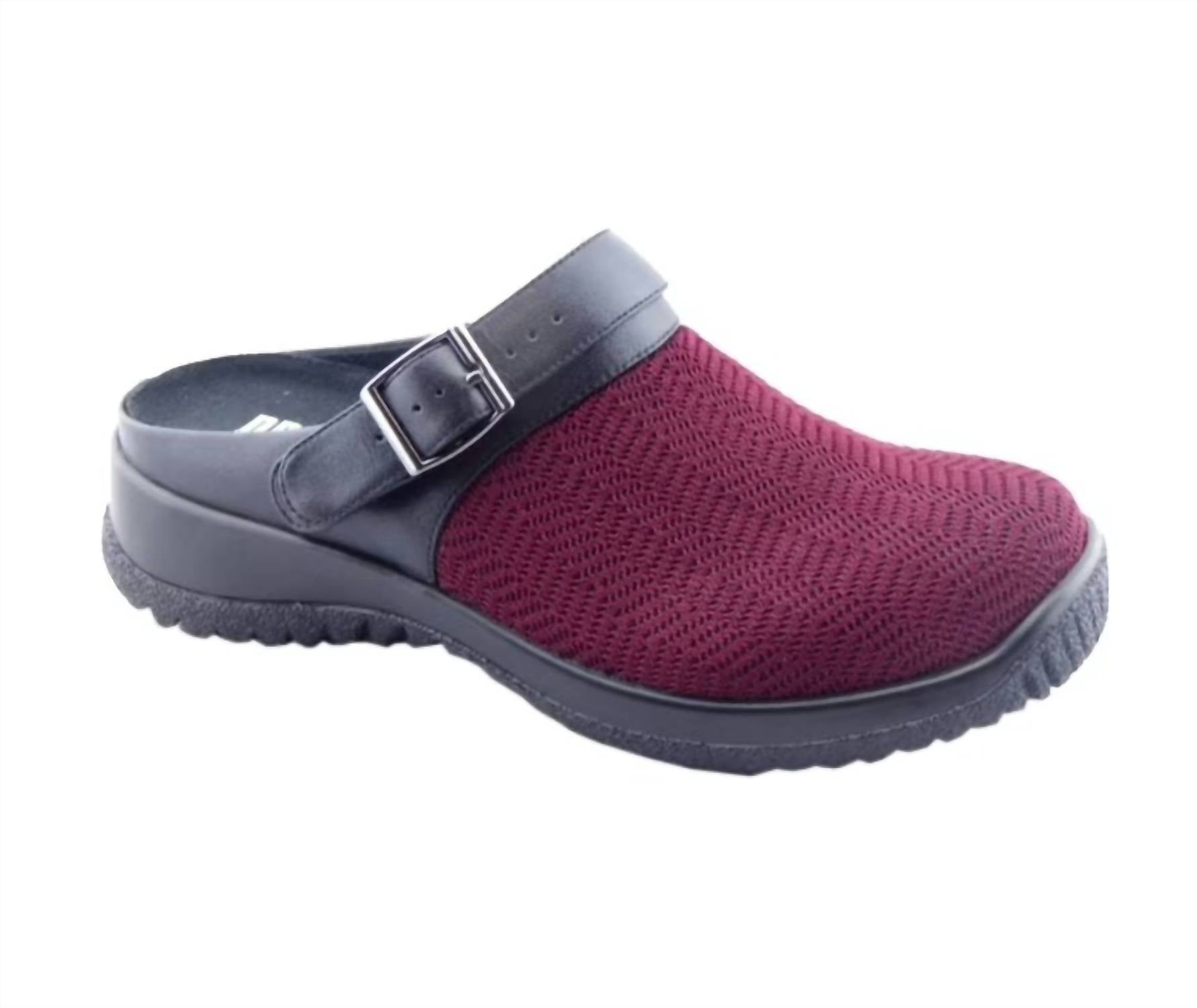 Женские сабо Savannah, бордовые, волнистые, эластичные Drew Shoes