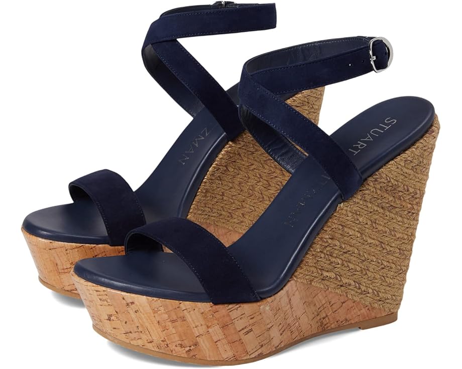 

Туфли Stuart Weitzman 5050 Wedge Sandal, цвет Nice Blue/Natural