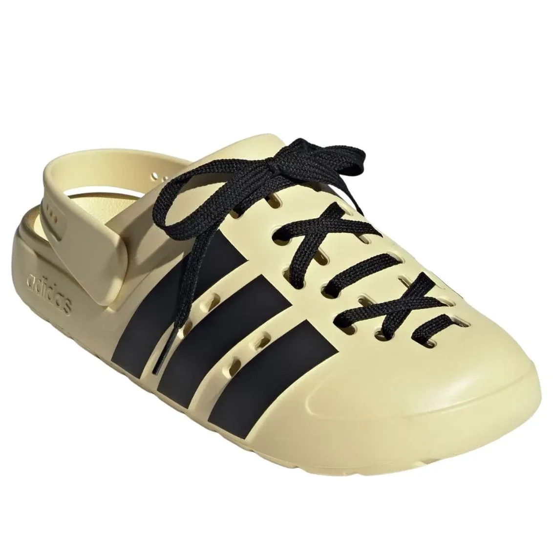 Сабо Adidas Adilette Clog 2.0 'Warm Vanilla Black', бежевый — фото 4