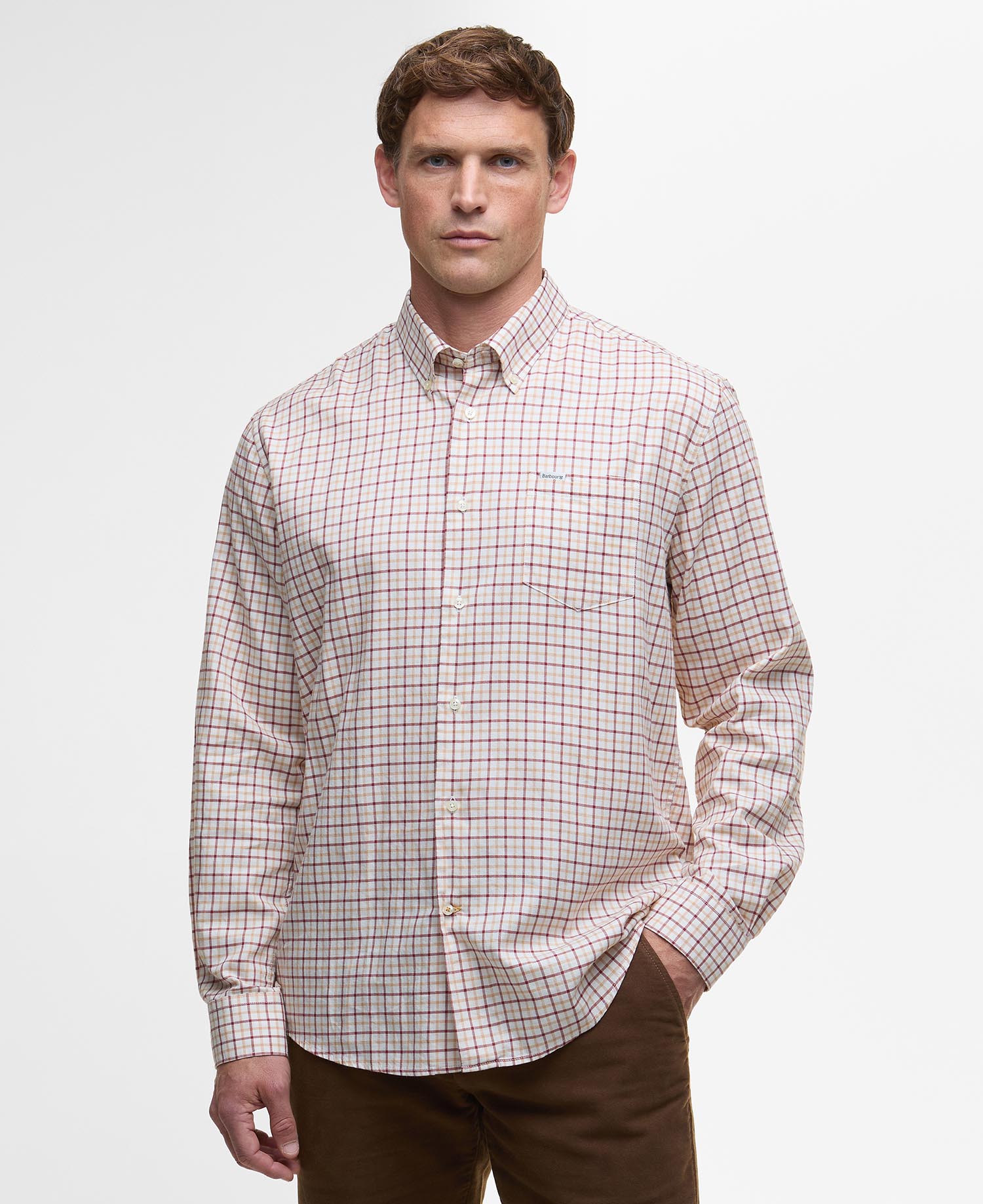 

Рубашка с длинным рукавом Barbour Preston Regular, Fired Brick