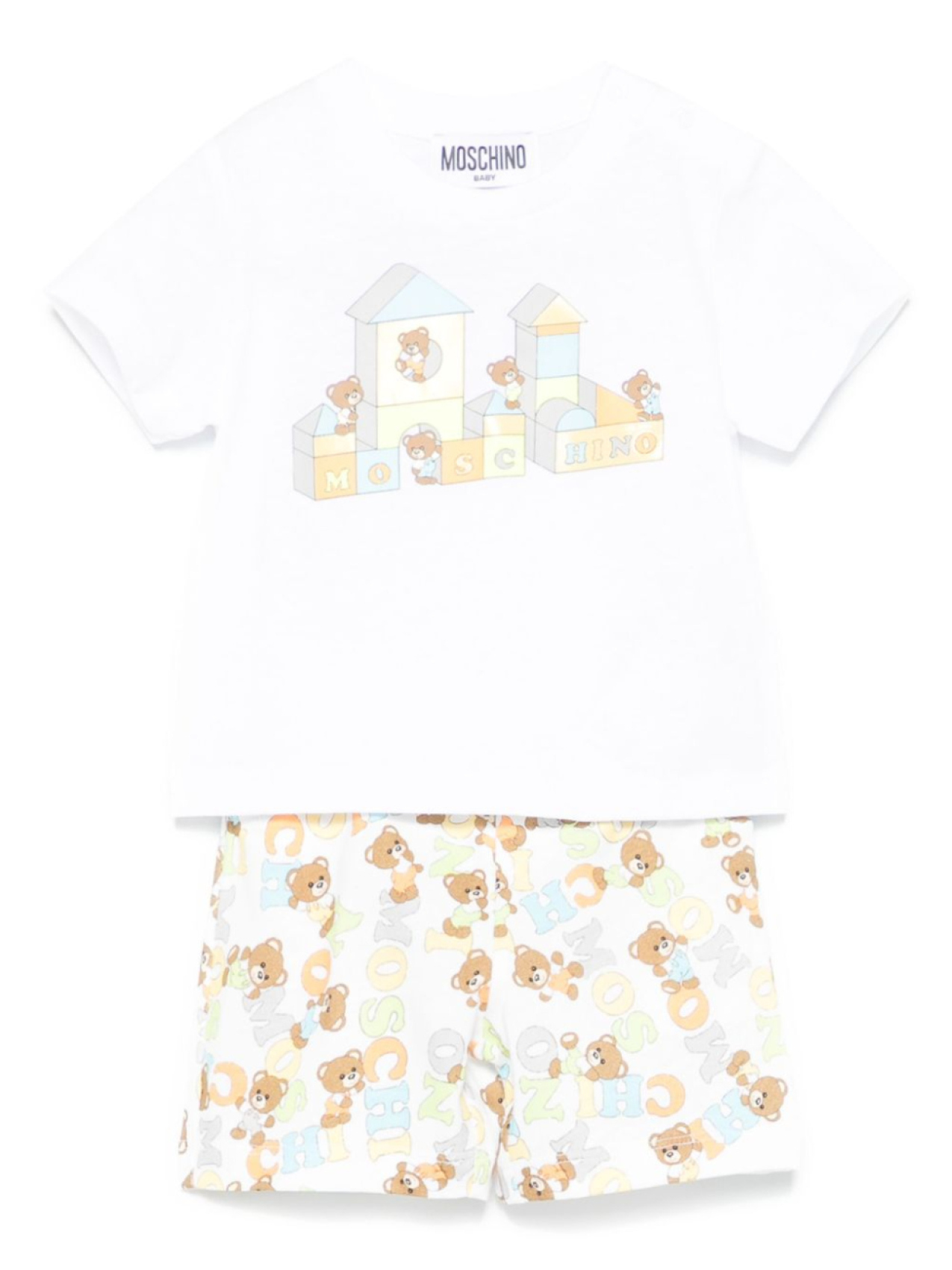 

Moschino Kids комплект Teddy Bear из футболки и шортов, белый