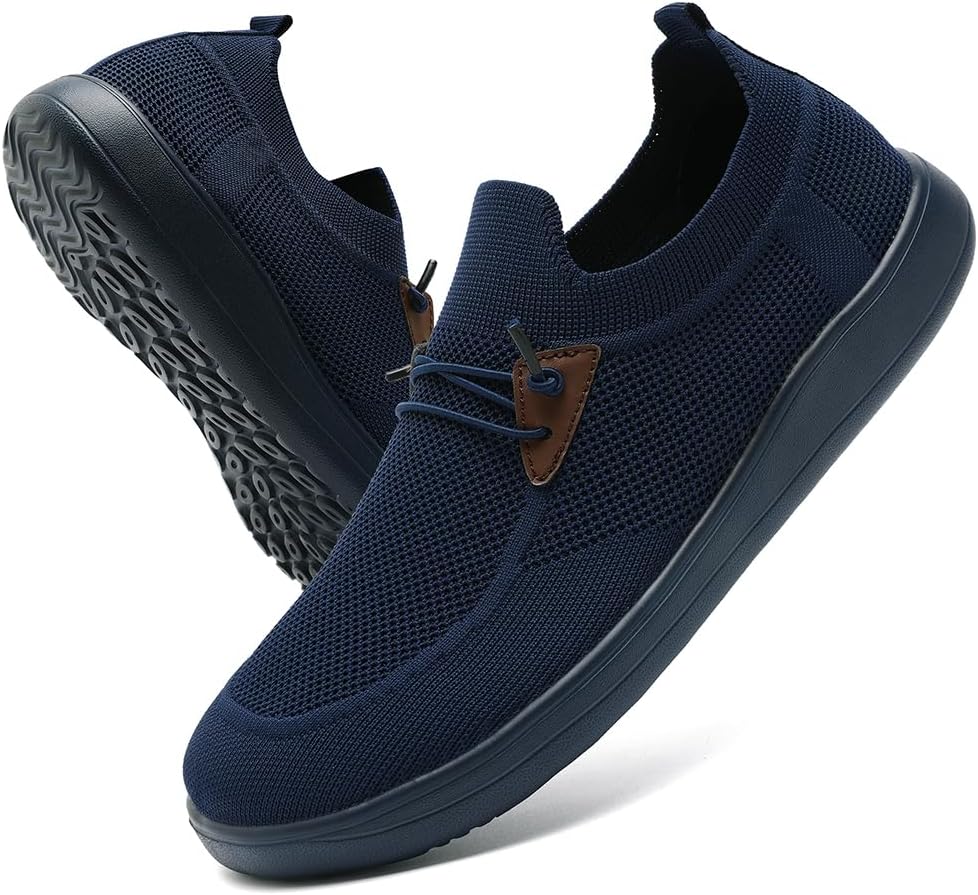 

Мужские слипоны, лодочные туфли, противоскользящие прогулочные и беговые кроссовки, модные кроссовки для мужчин, удобные, легкие, дышащие повседневные офисные туфли Xkowuo, темно-синий