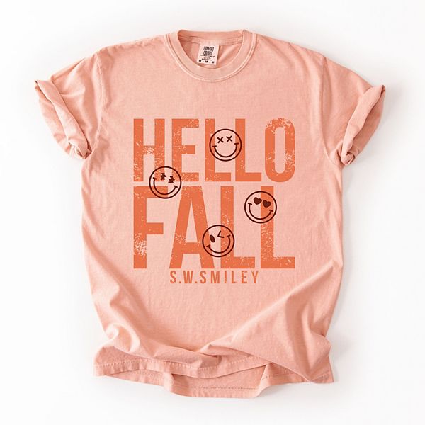 

SWSmiley hello fall - женская футболка с принтом Simply Sage Market, Peachy, Зеленый, SWSmiley hello fall - женская футболка с принтом Simply Sage Market, Peachy