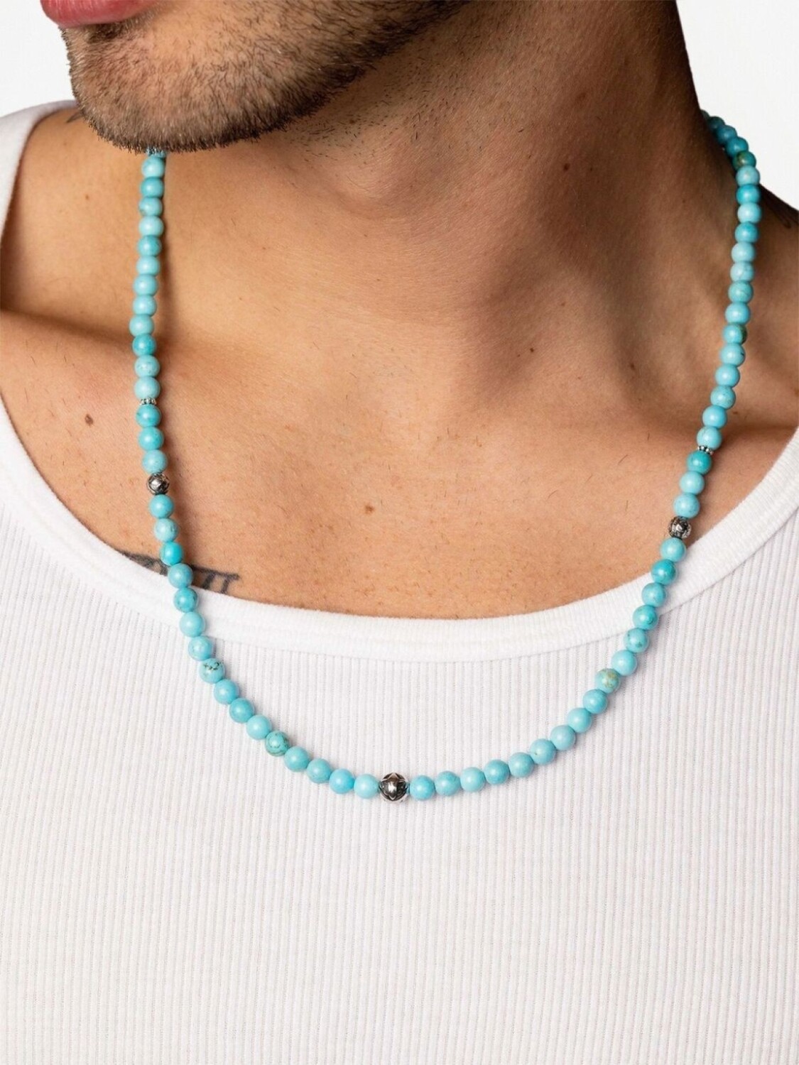 

Колье с бирюзой Nialaya Jewelry, серебряный