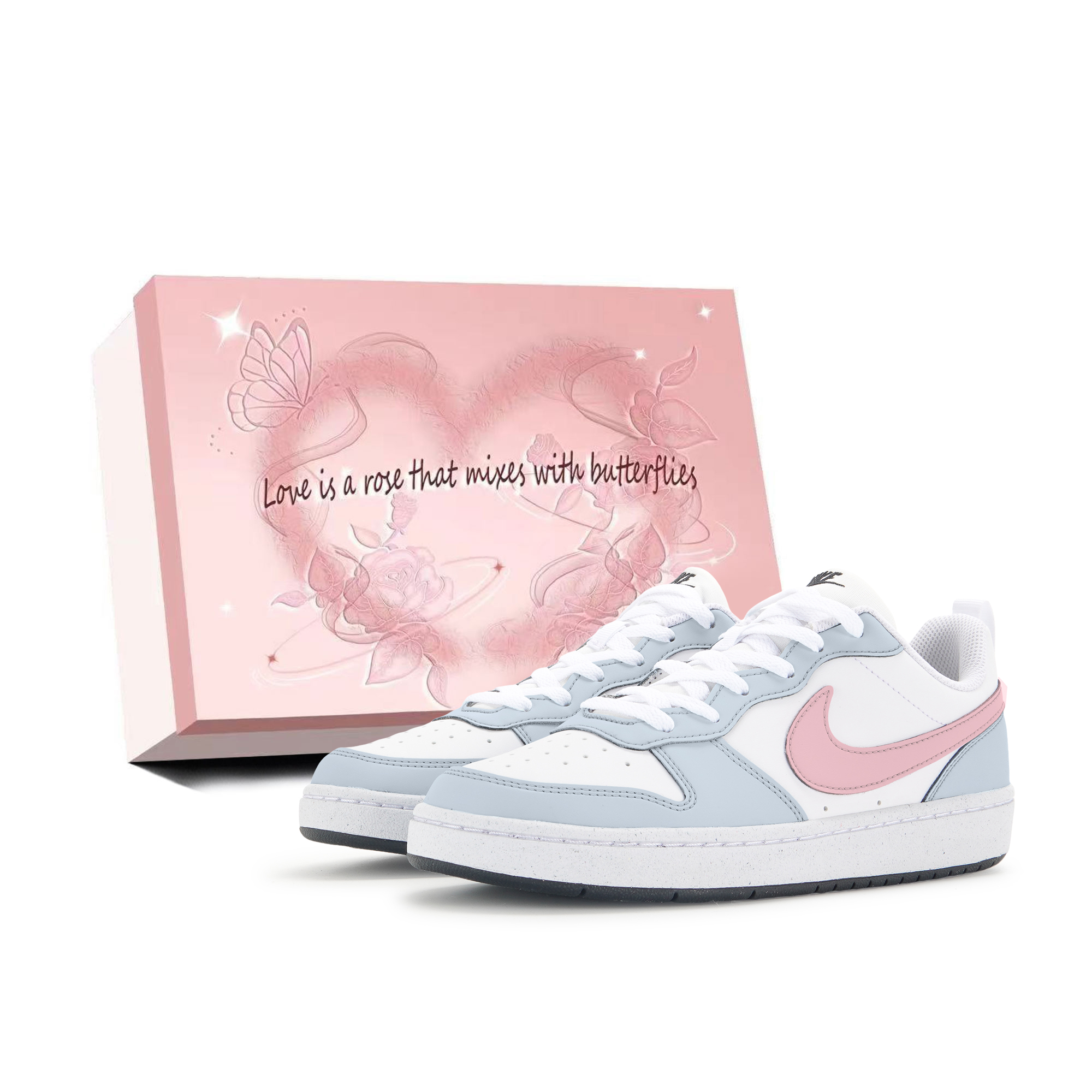 

Низкие детские кроссовки для скейтбординга Court Borough Nike, синий