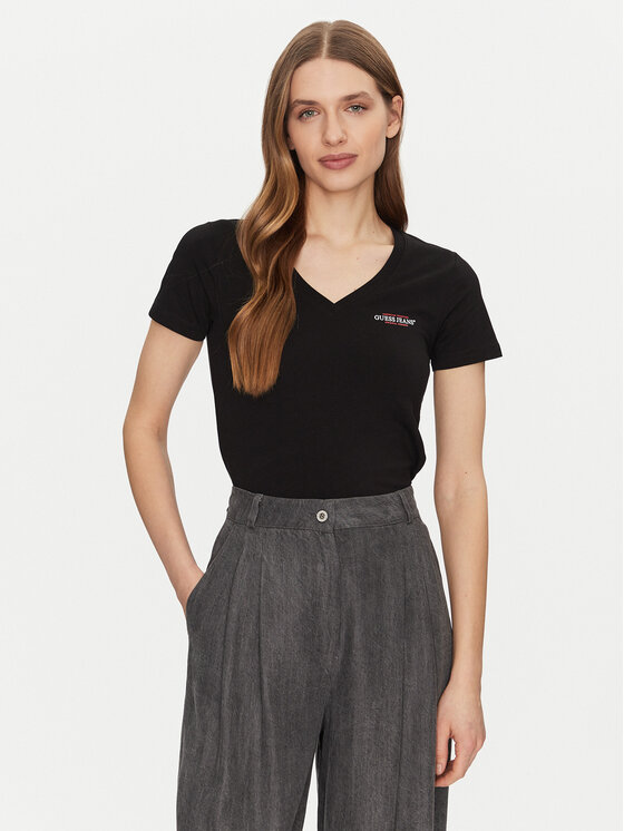 

Облегающая футболка W4YI23 J1314 Guess Jeans, черный