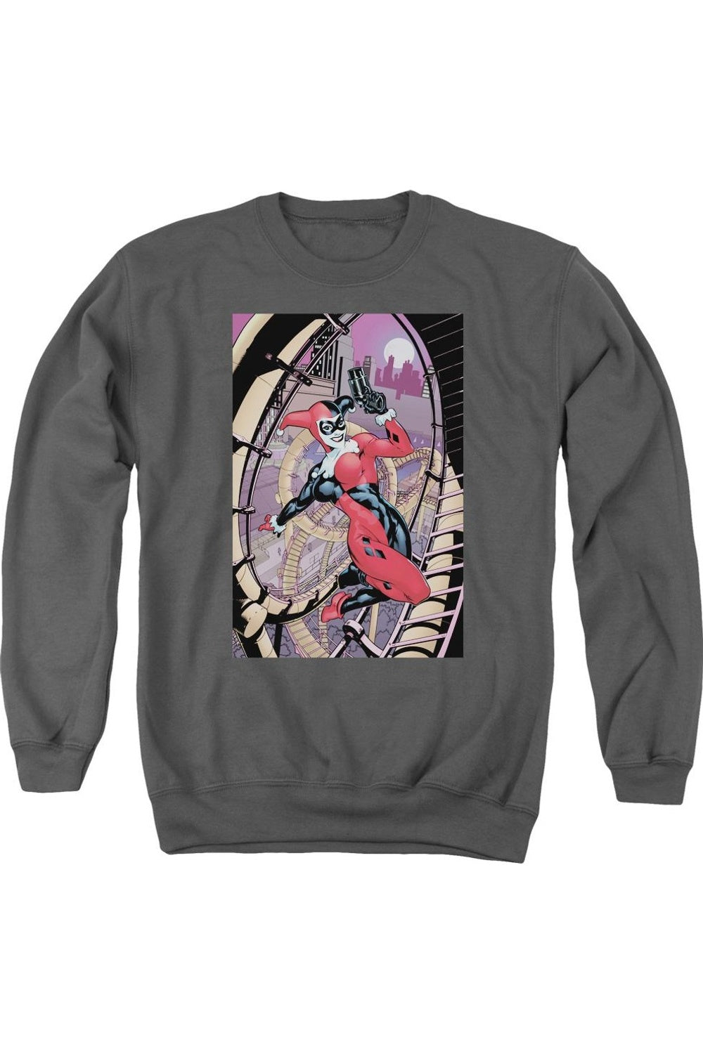 

Толстовка Batman Harley First Adult с круглым вырезом Gildan, цвет charcoal
