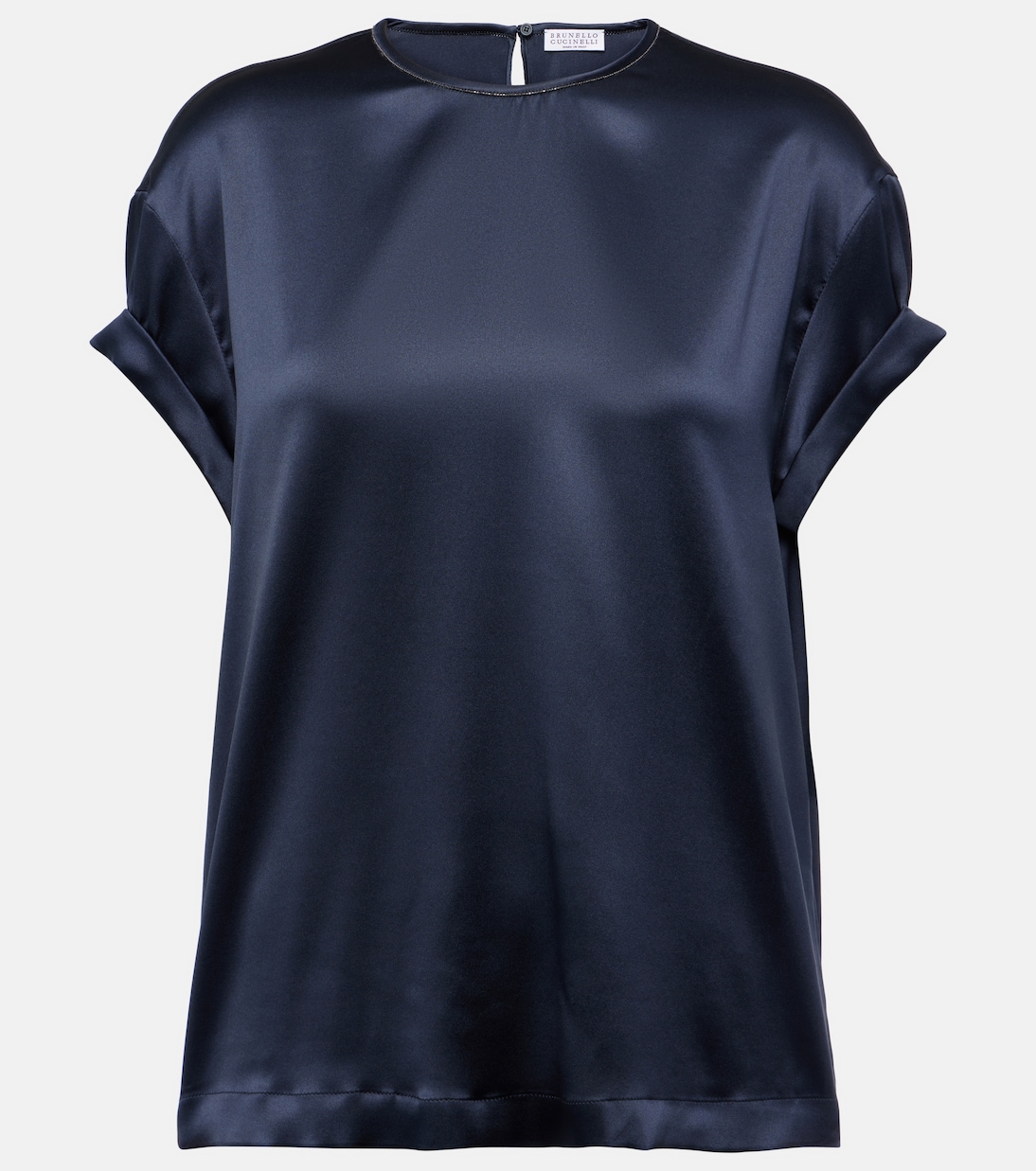 

Футболка из смесового шёлка Brunello Cucinelli, Midnight