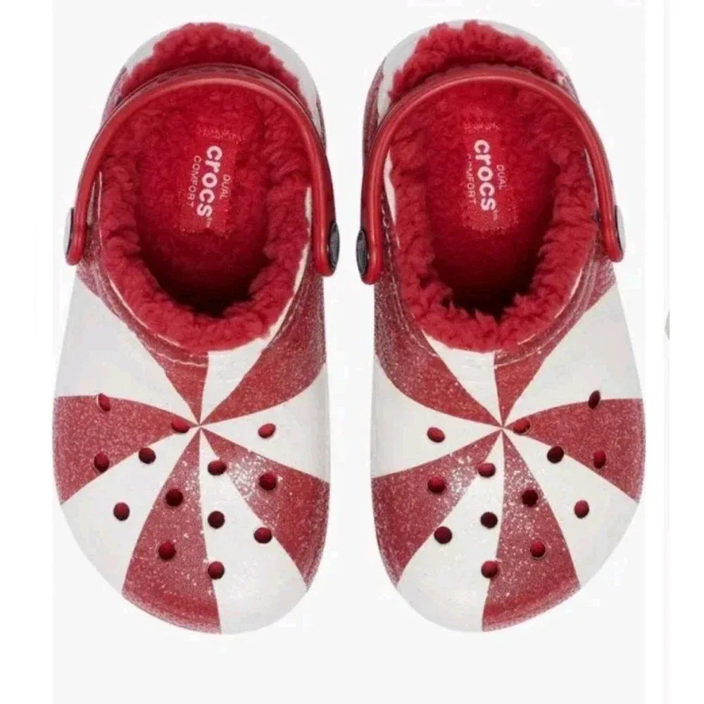 Crocs Classic Lined Holiday 209299-119 Clog White Casual Shoes JAX1184 — фото 4