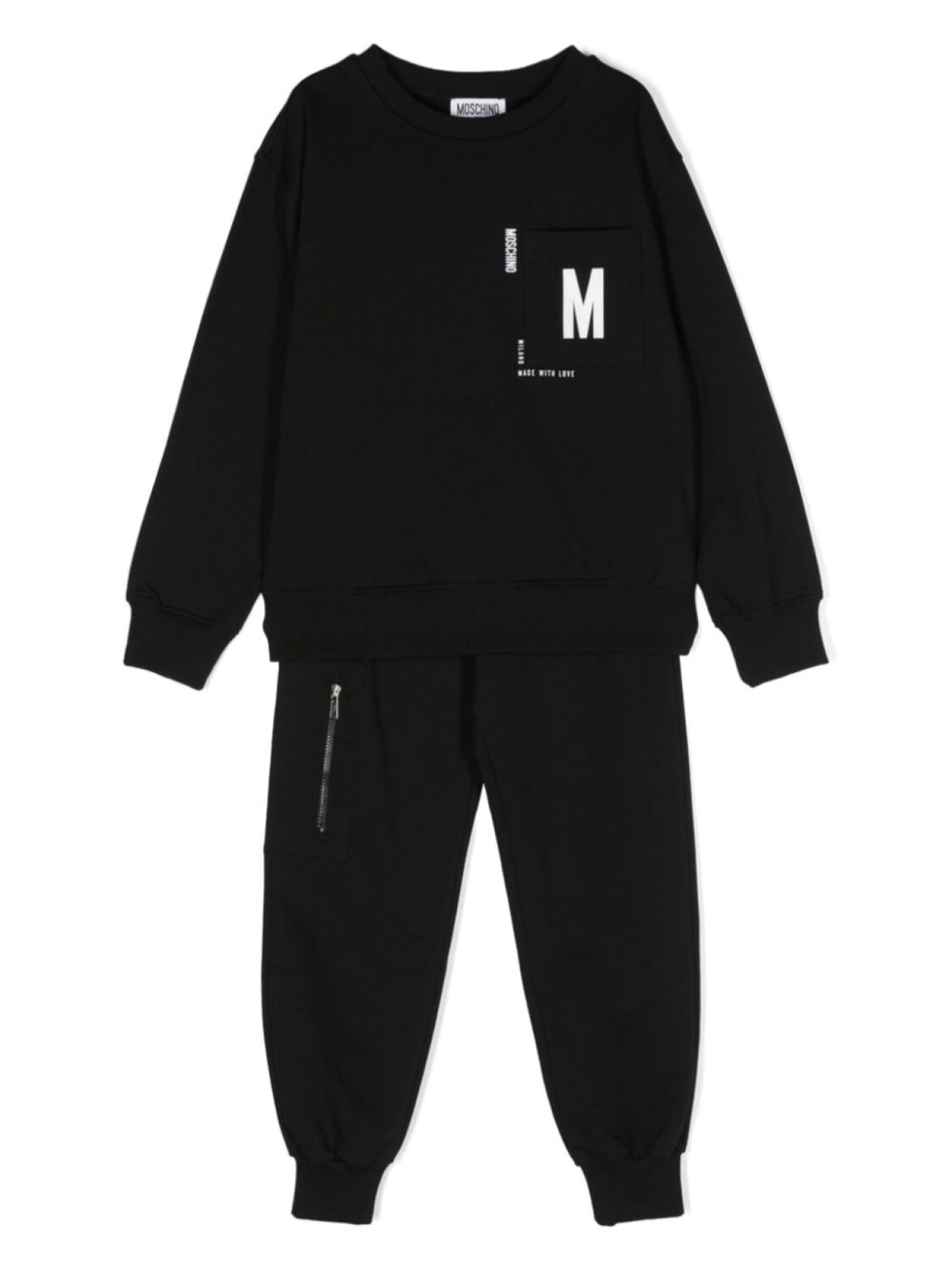 

Moschino Kids спортивный костюм с логотипом, черный