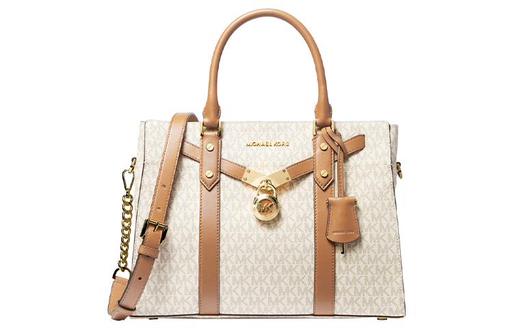 

MICHAEL KORS Новый кожаный портфель Хэмилтон через плечо женская сумка ванильный белый
