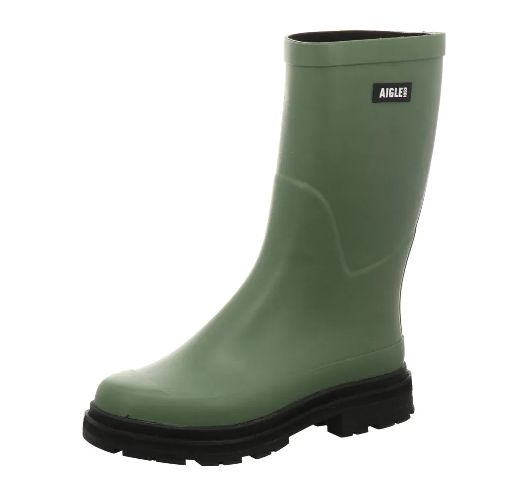 Сапоги из кожи, Aigle, зеленый
