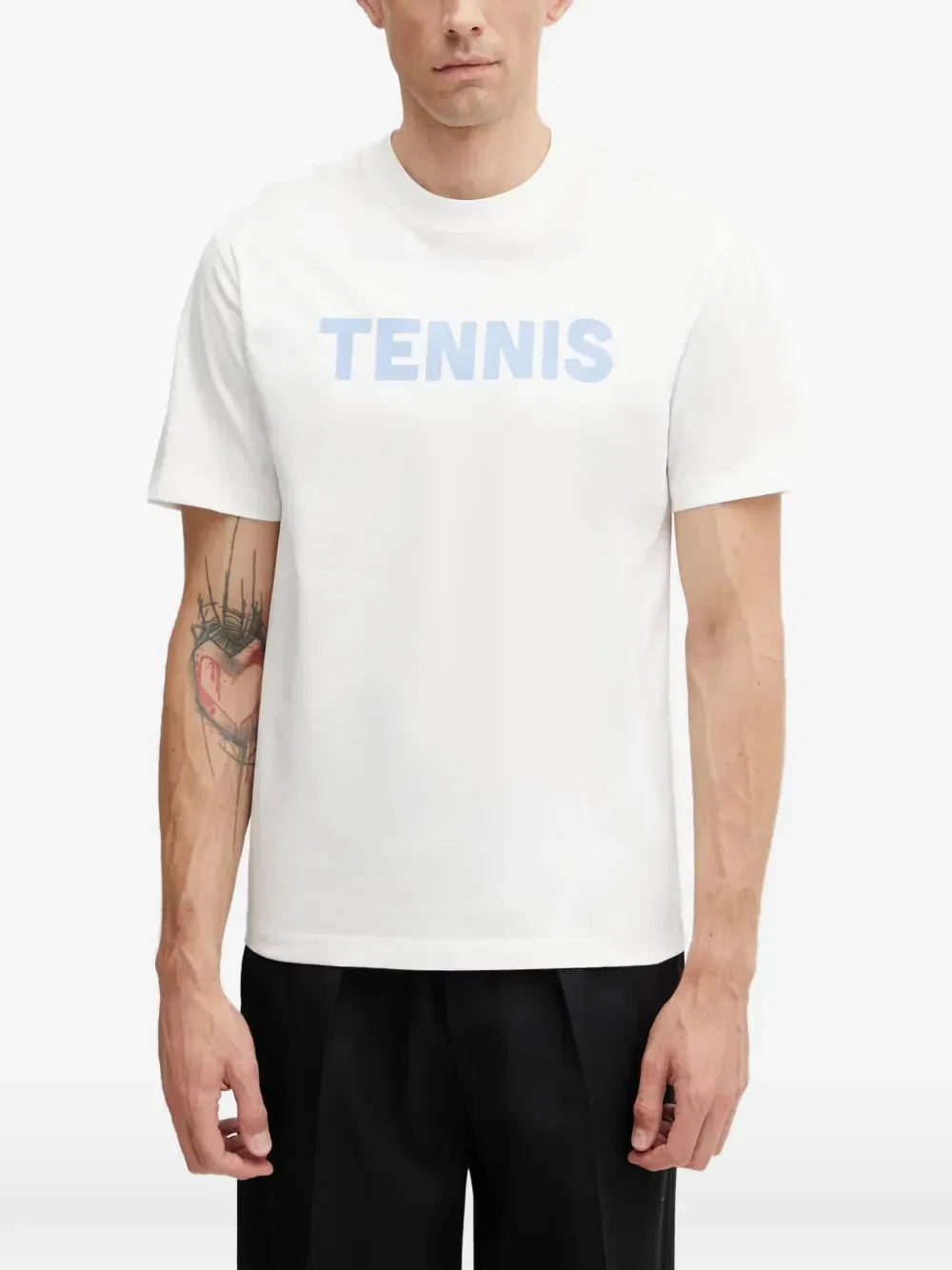 Футболка с круглым вырезом и короткими рукавами Lacoste, белый