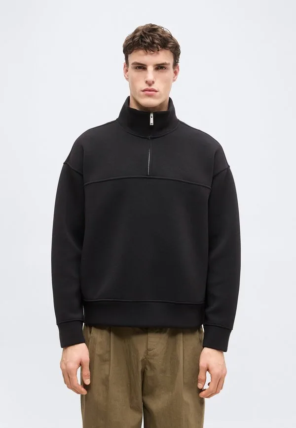 Толстовка с высоким воротником и застежкой-молнией Calvin Klein, Black — фото 3