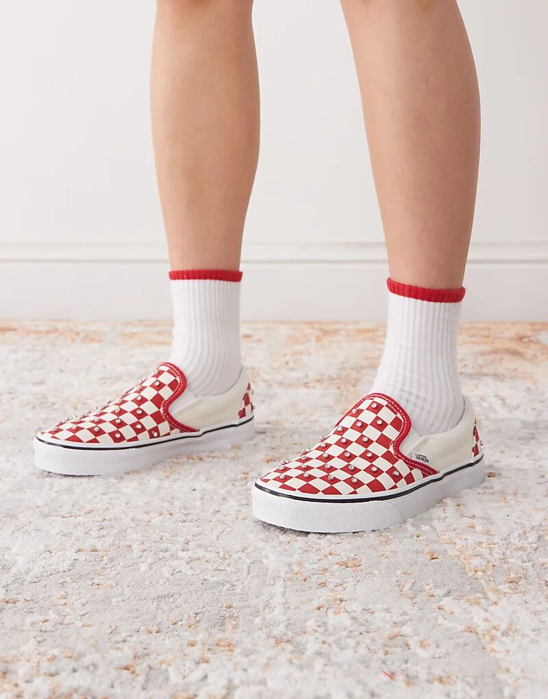 Кроссовки Vans Classic красного цвета