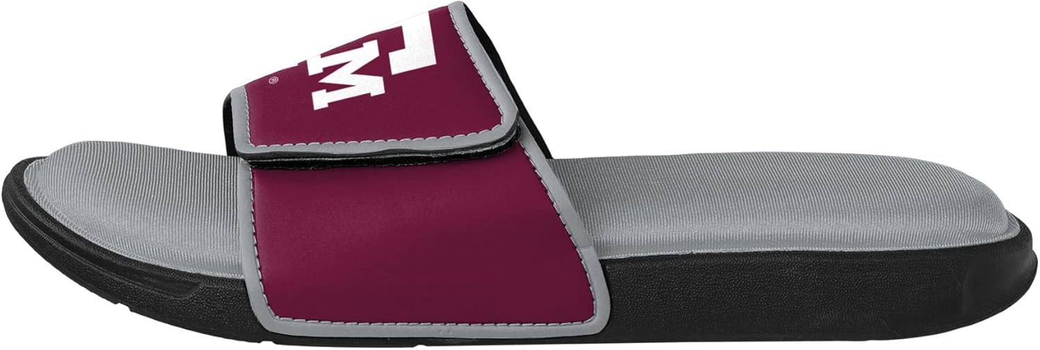 Мужские шлепанцы с логотипом команды NCAA FOCO для душа и спорта, Texas A&M Aggies 9-10 Team Color — фото 4