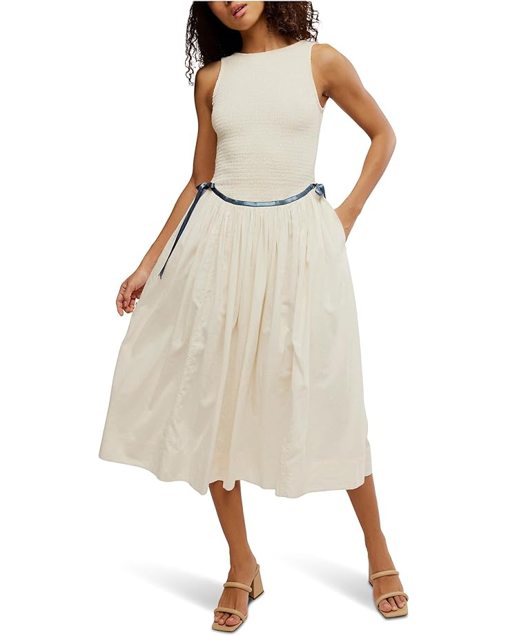 

Платье Free People Nightingale Solid Midi, цвет Tea Navy Combo
