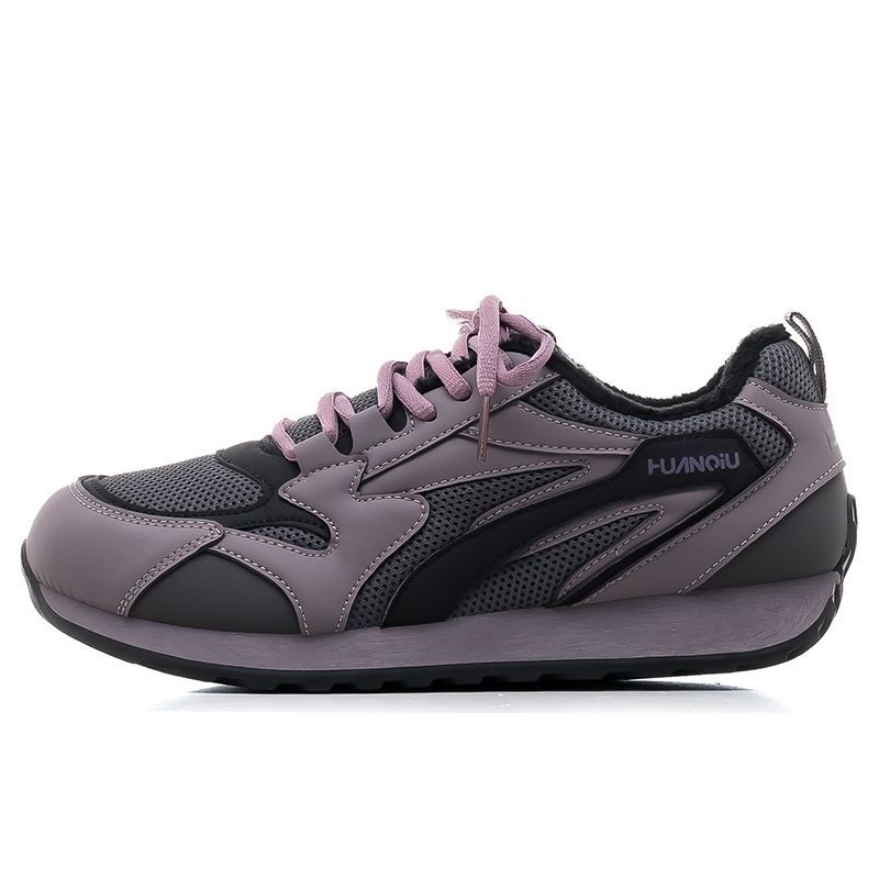 

Huanqiu Нескользящие, износостойкие, поддерживающие стопу, низкие повседневные беговые кроссовки для женщин, серые с фиолетовыми элементами
