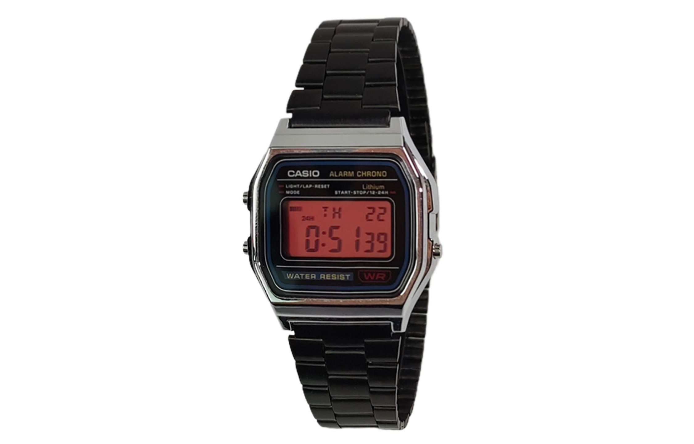 

CASIO Кварцевые часы унисекс с черным циферблатом на стальном браслете