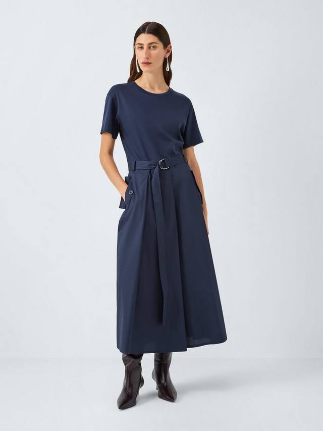 

Платье миди Gommoso с поясом и складками Weekend MaxMara, Navy
