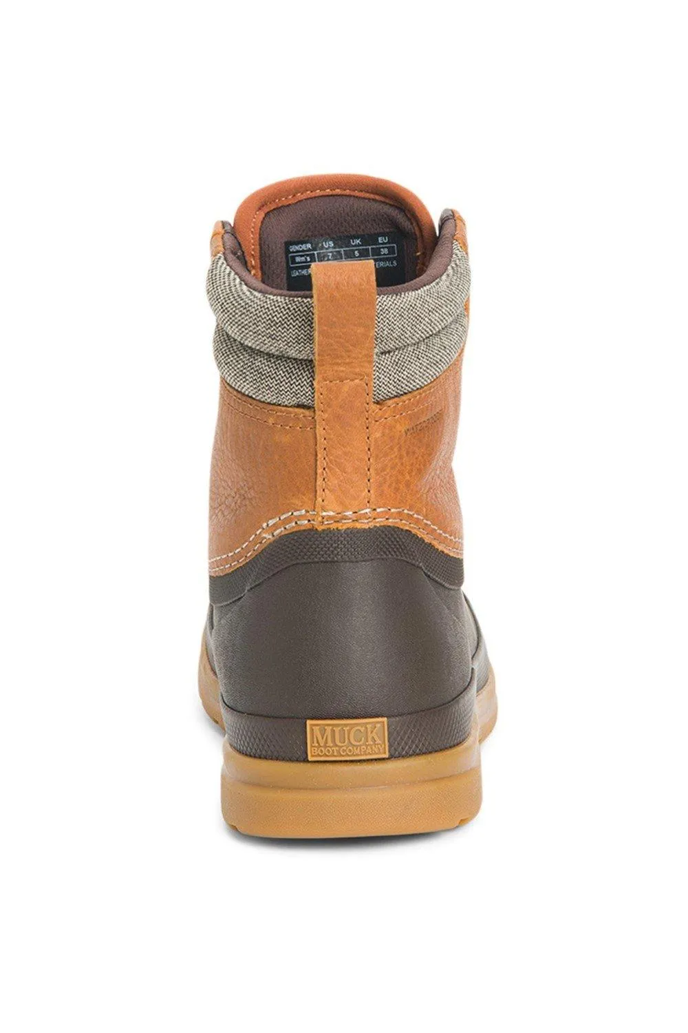 Женские резиновые ботинки Muck Boots короткие на шнуровке, коричневый — фото 2
