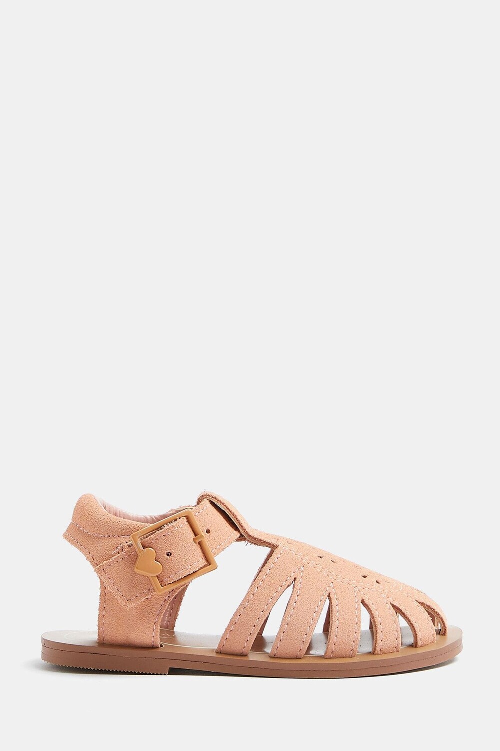

Розовые светлые замшевые босоножки в клетку River Island, розовый