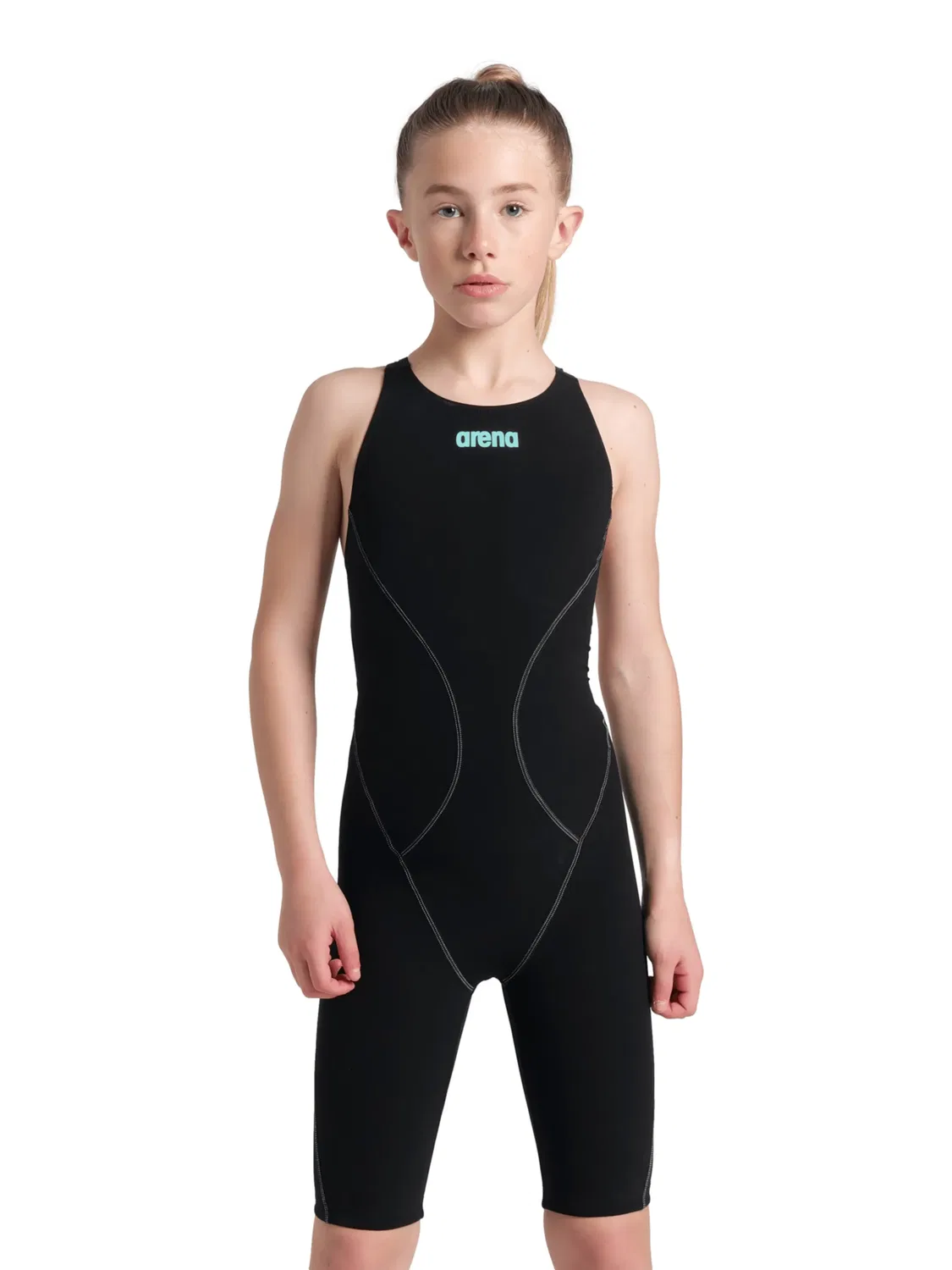 Спортивный купальник Arena POWERSKIN IMPULSO OB JR черного цвета — фото 4