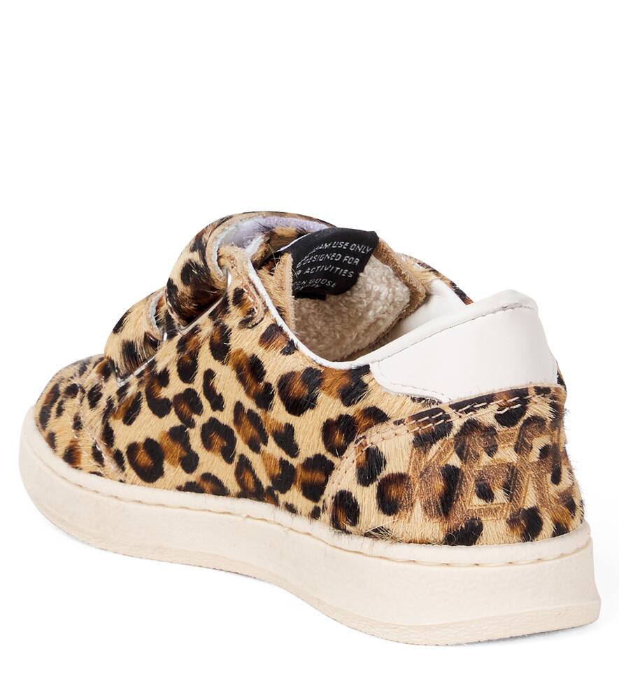 Кроссовки Ball Star из телячьей кожи с леопардовым принтом Golden Goose Kids, Brown And Black Leo/Pink — фото 2