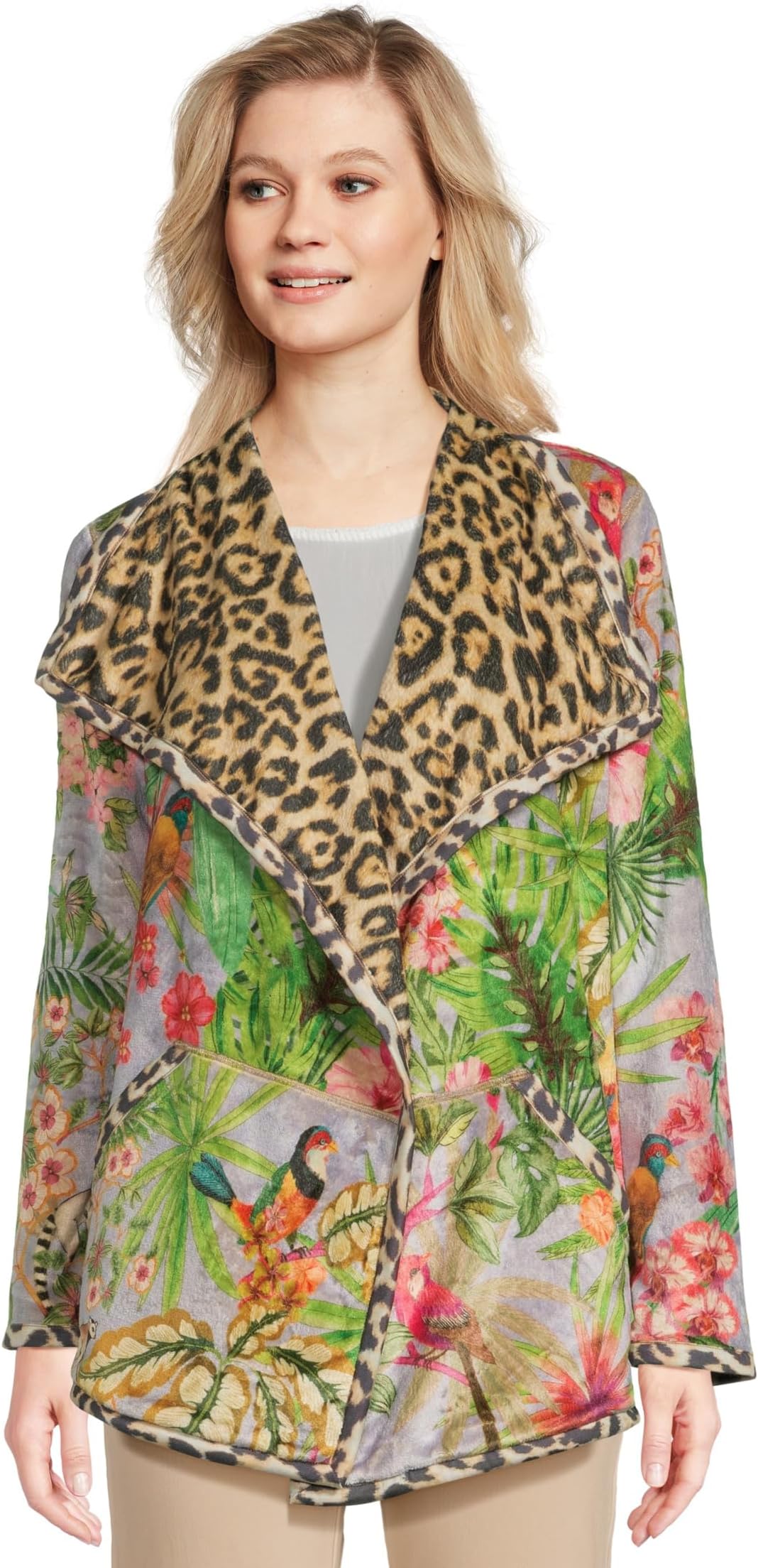 

Куртка Johnny Was Joan Wrap Binded Sherpa Jacket, цвет Bellina