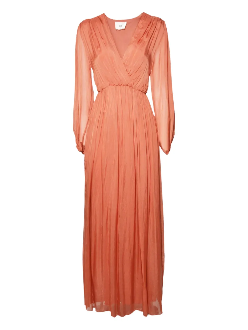 

Платье с v-образным вырезом и длинными рукавами SOLOTRE, красный