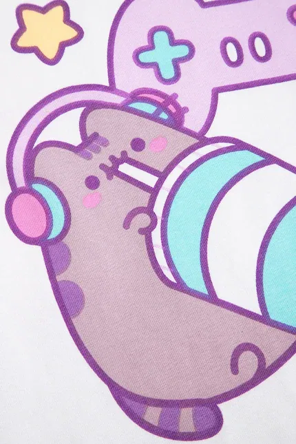Футболка с коротким рукавом с принтом Pusheen Coccodrillo, белый — фото 4