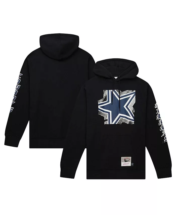 

Мужская черная толстовка с капюшоном Dallas Cowboys Gridiron Classics Big Face 7.0 Mitchell & Ness