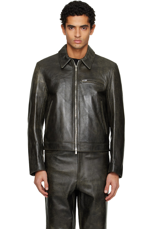 

Кожаная куртка на молнии Tonywack, черный