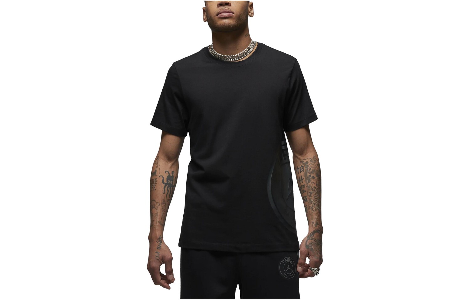 

Футболка X Paris Saint Germain мужская черная Jordan, черный