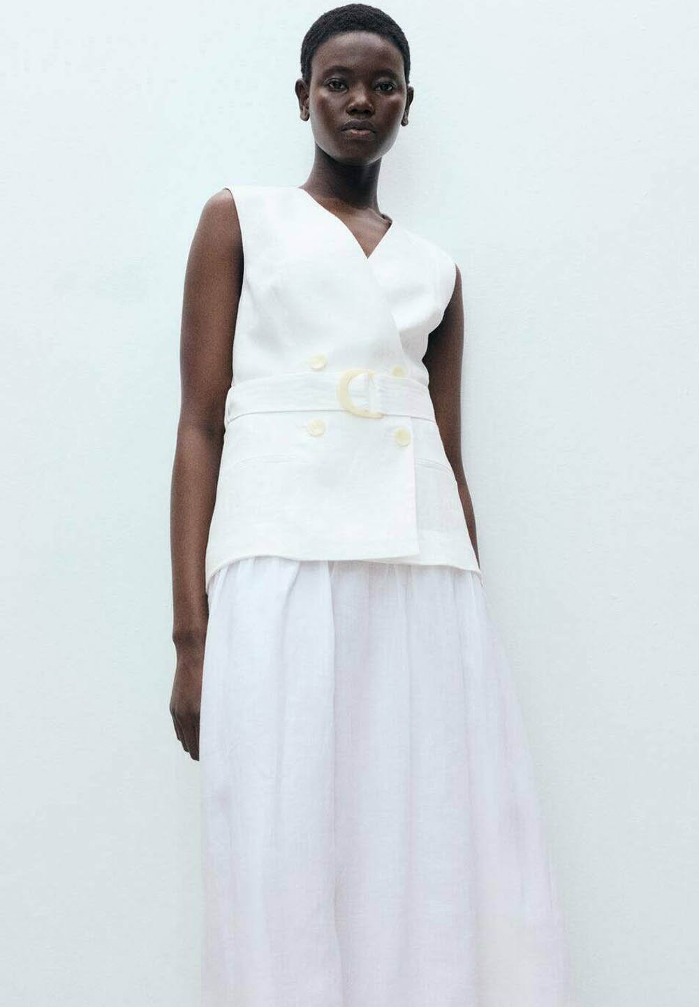 

Платье макси MARIONA Mango, белый