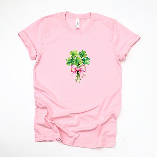 

Футболка с принтом Clover watercolor bouquet Simply Sage Market, Pink, Зеленый, Футболка с принтом Clover watercolor bouquet Simply Sage Market, Pink