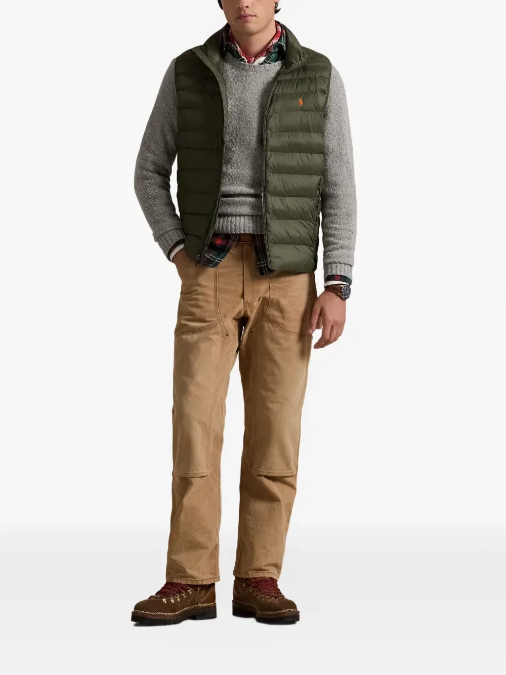 Стеганый жилет на молнии Polo Ralph Lauren, зеленый — фото 2