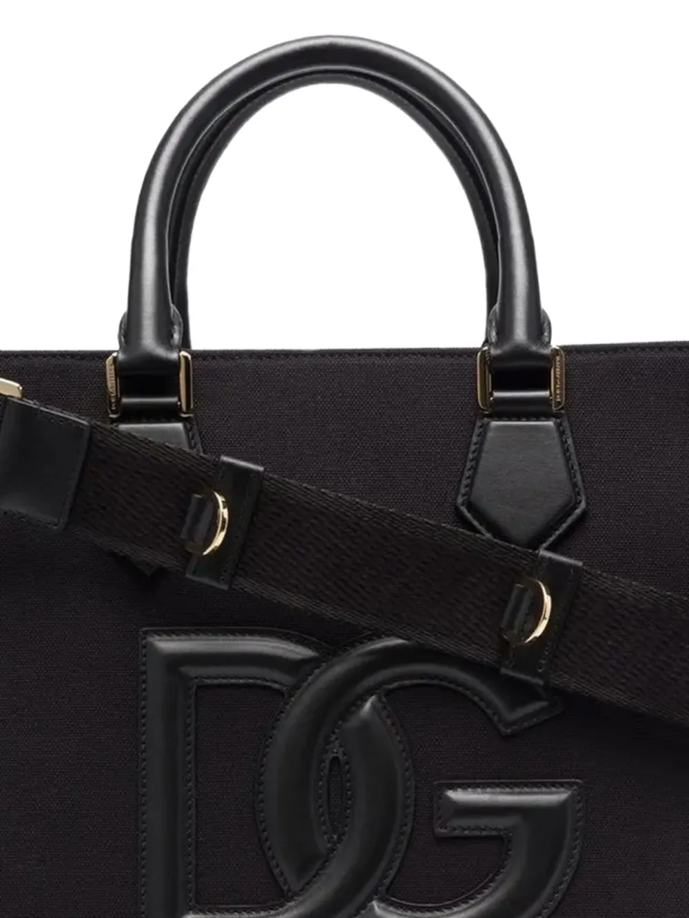 Маленькая сумка-тоут с логотипом Dolce & Gabbana, черный — фото 2
