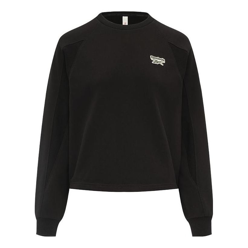 

Свитер (WMNS) Reebok Round Neck Knitted Loose Casual Pullover Sweatshirt 'Black', черный