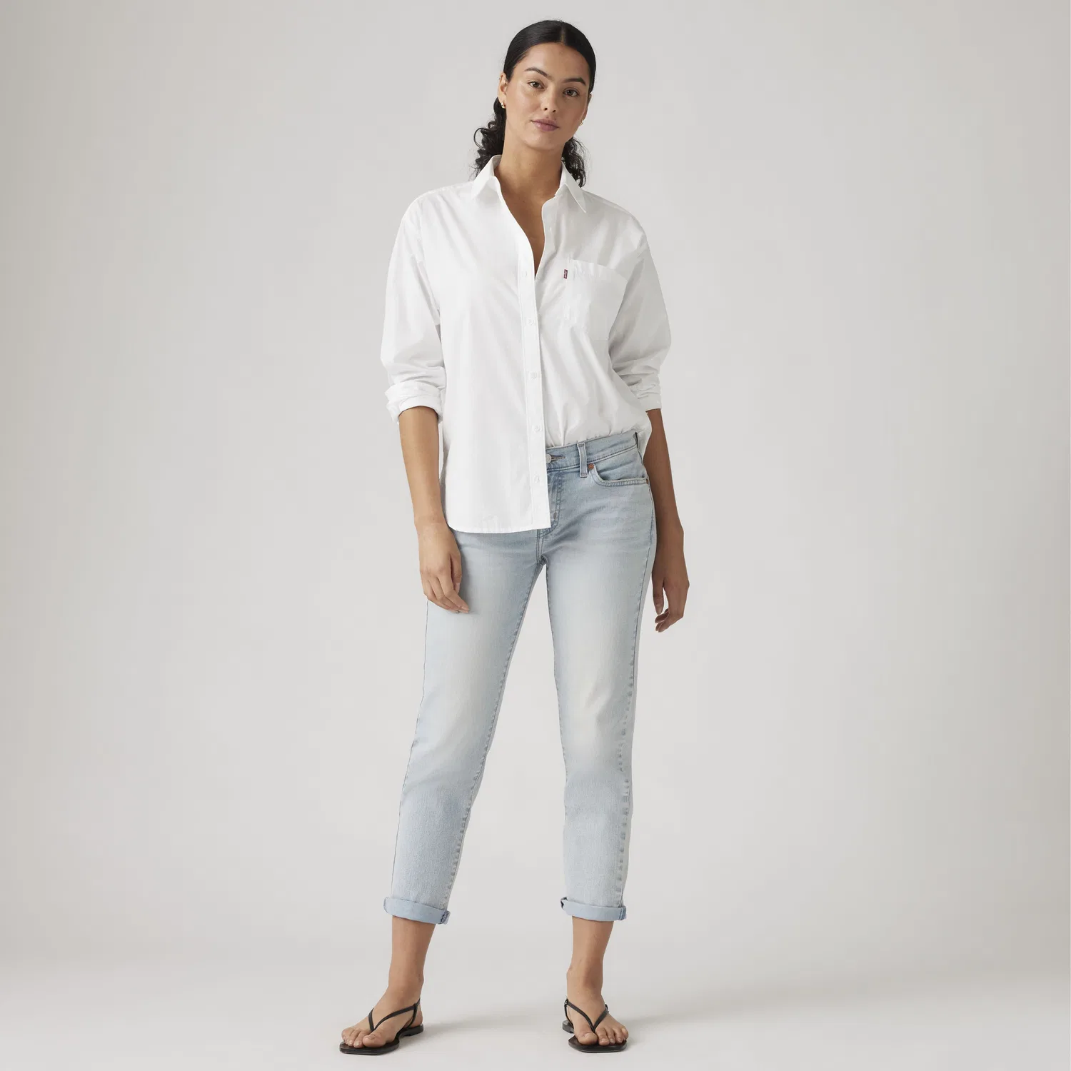 Джинсы-бойфренды с завышенной талией для женщин Levi's, Light Wash