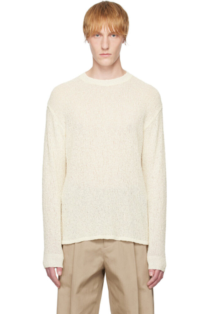 

Прозрачный свитер из хлопка цвета «Off-White» YOKE