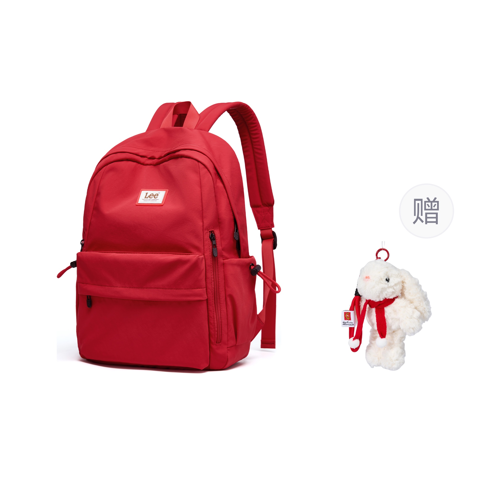 

Lee Тканевый рюкзак Regular Unisex Multicolor, Preppy Red+Lucky Rabbit Charm